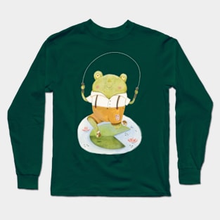 Rope Skipping Frog Long Sleeve T-Shirt